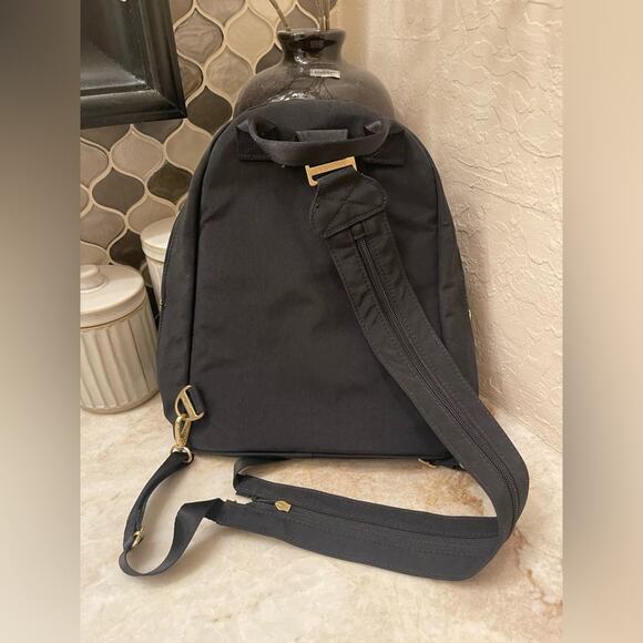 Baggallini Naples convertible Black Backpack with Gold Details main image 10